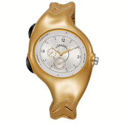 Gold Wave, White Dial