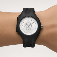 Black Wave, White Dial