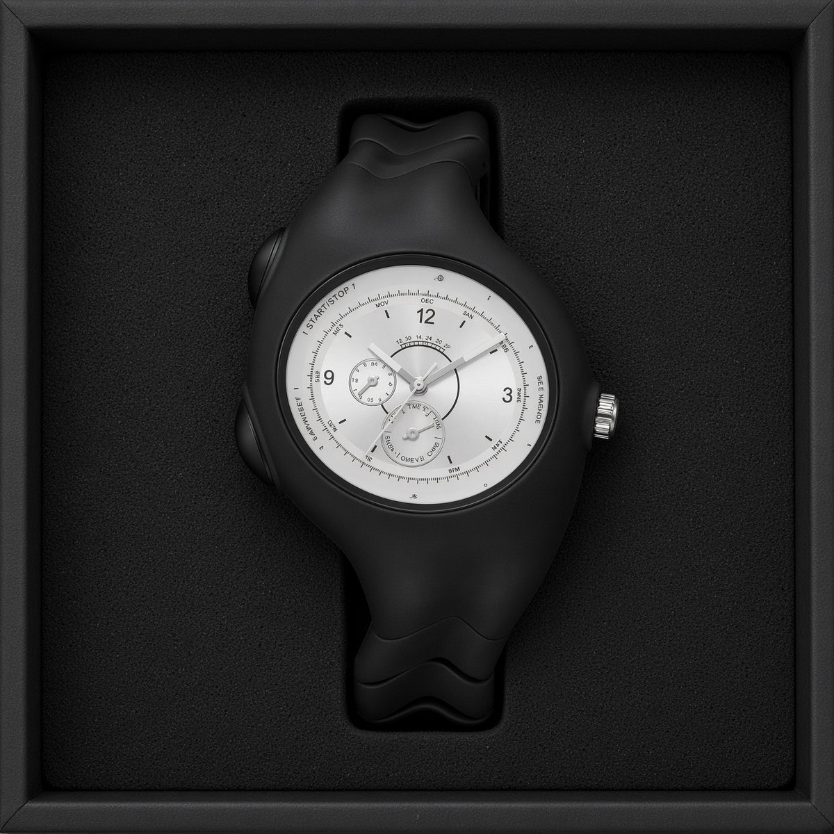 Black Wave, White Dial